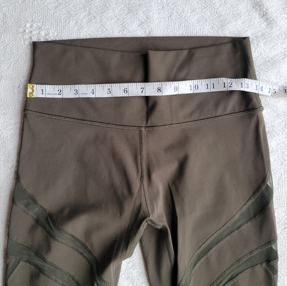 Lululemon Wunder Under Athletic High-Rise Crop Legging 21" *MeshDark Olive - Picture 10 of 10